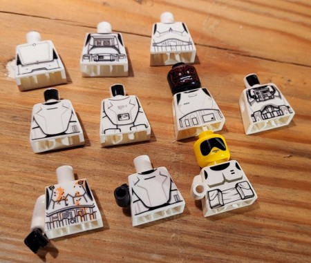 Lott med Star Wars torso, 10 stykk