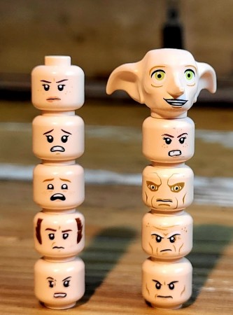 Lott med Minifigurhoder 10 stykk