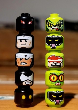 Lott med Minifigurhoder 10 stykk